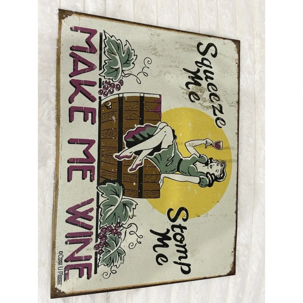 Vintage Style Metal Wine Sign 